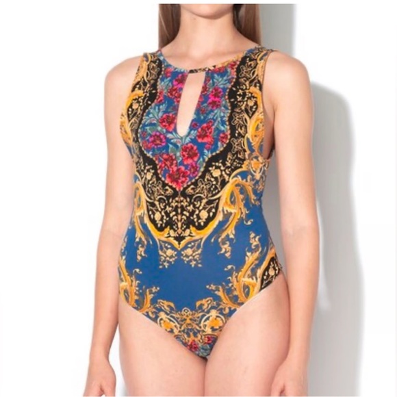 Intimately Free People Women's Baroque Floral Thong Bodysuit xs - Picture 8 of 16
